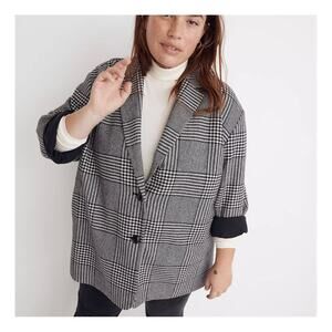 NEW Women's Madewell Oversized Dorset Blazer in Adkins Plaid - Plus Size 4X